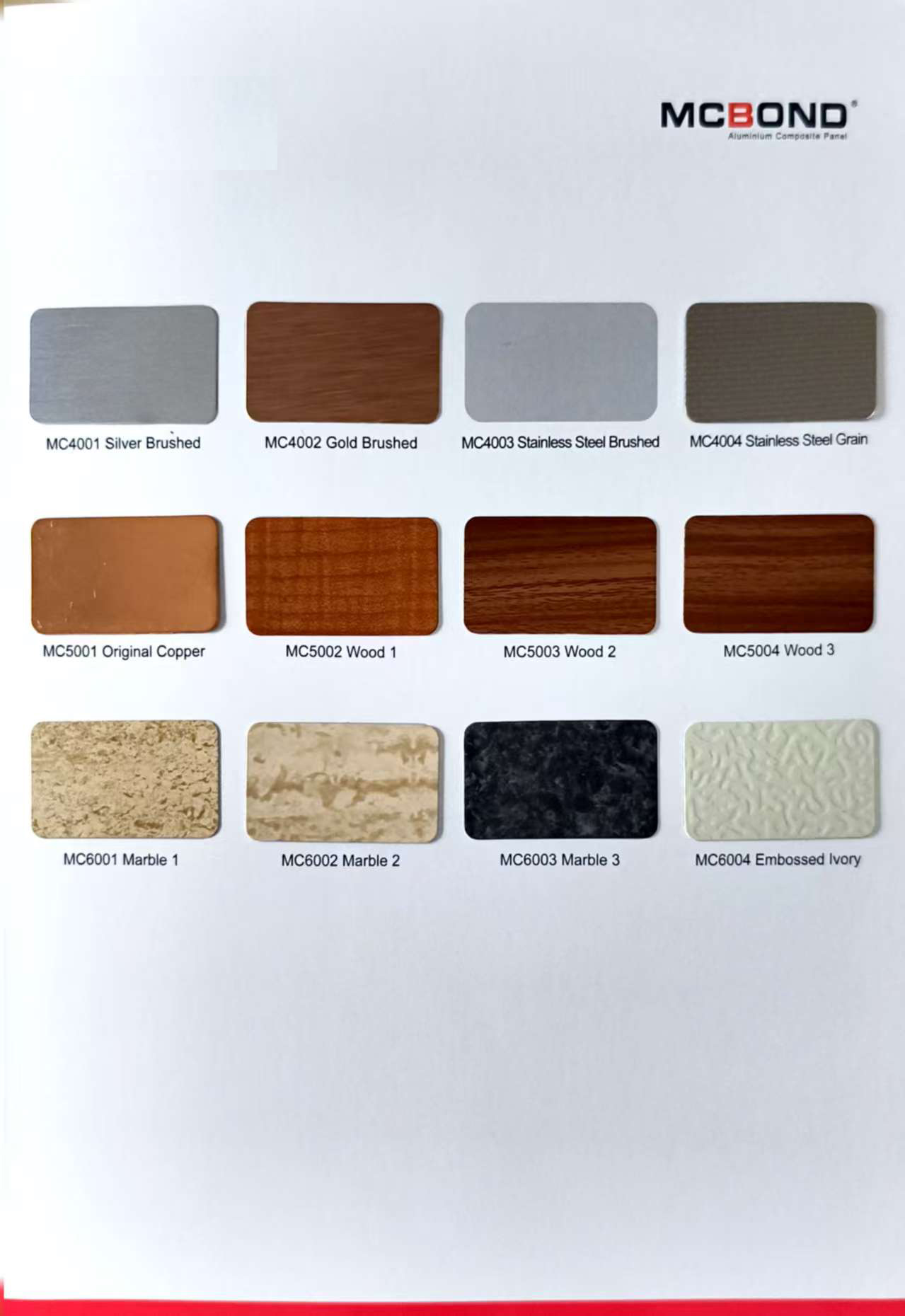 ACP Color Chart for Aluminum Composite Panels