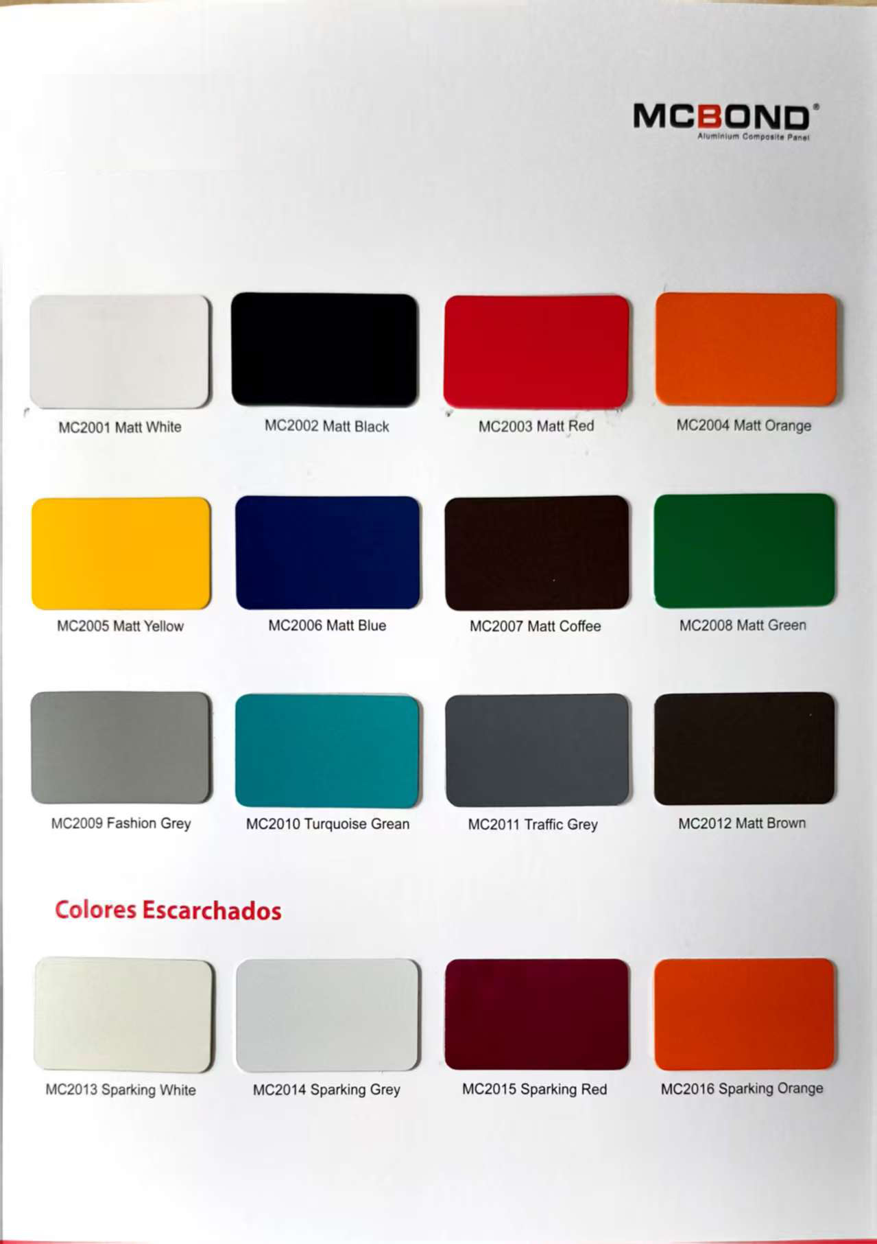 ACP Color Chart for Aluminum Composite Panels